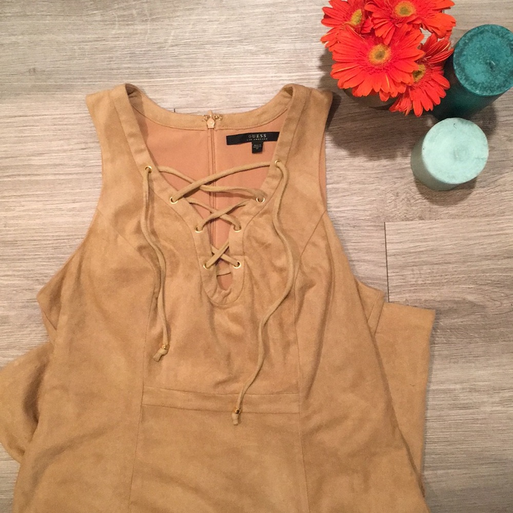 Guess | Faux Suede Lace Up Dress